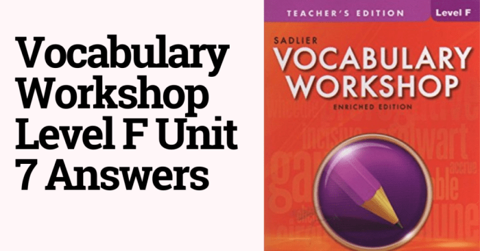 Level f unit 3 answers vocabulary workshop