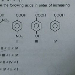 Arrange the compounds in order of increasing acidity