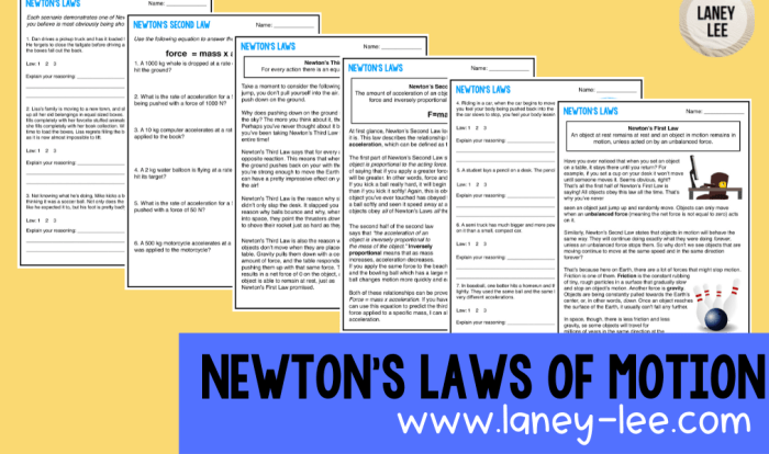 Forces and newton's laws worksheet answer key