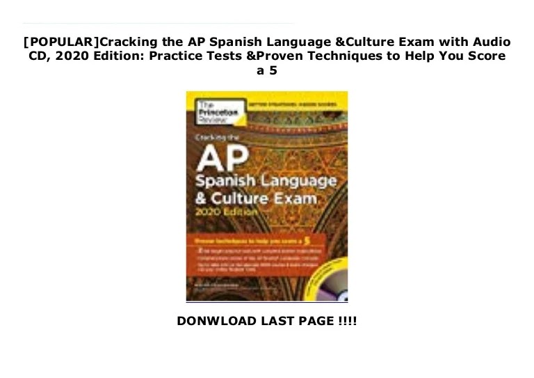 Ap spanish preparing for the language and culture examination answers